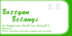 bottyan belanyi business card